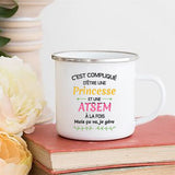 HULIANFU Merci Maîtresse/Atsem Print Coffee Mug Creative Enamel Cups Drinks Water Milk Cup Mug School Home Handle Drinkware Teacher Gifts
