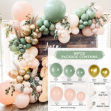 HULIANFU Rose Apricot Balloon Garland Arch Kit Wedding Birthday Party Decoration Kids Confetti Latex Balloons Baby Shower Decor Baloon