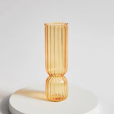 HULIANFU Nordic Glass Vase Small Glass Vases Flower Arrangement Home Decoration Accessories Modern Living Room Glass Ornament