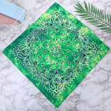 HULIANFU Tie Dye Bandana Cotton Paisley Bandanas Headbands Cowboy Handkerchiefs for Men and Women Colorful Hip-Hop Cycling Outdoor