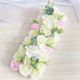 HULIANFU Luxury Wedding Road Cited Flowers Rose Peony Hydrangea Mix DIY Arched Door Flower Row Window T Station Wedding Decoration