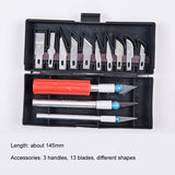HULIANFU With Box Model Tool Making 13 Blade Polymer Clay Multifunction Pen Knifes Metal Scalpel Knife Tools Kit Knife