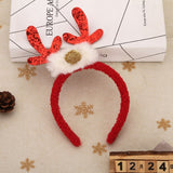 HULIANFU  Christmas Antler Hair Clips Deer Ear Hairpins Festival Christmas Headbands Pine Cones Hair Ball Adult Headwear Hair Accessories