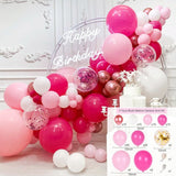 HULIANFU Macaron Pink Balloon Garland Arch Kit Wedding Birthday Party Decoration Kids Globos Rose Gold Confetti Latex Ballon Baby Shower