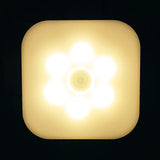 HULIANFU Night Light With EU Plug Smart Motion Sensor LED Night Lamp wall lights for home  Aisle WC Bedside Lamp For Hallway Pathway A3