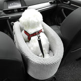 HULIANFU Portable Pet Dog Car Seat Central Control Nonslip Dog Carriers Safe Car Armrest Box Booster Kennel Bed For Small Cat Dog Travel