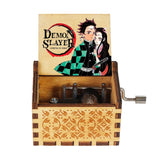 HULIANFU New Attack On Titan Queen Music Box Antique Carved Wooden Hand Cranks Power Game Crossing Rainbow Christmas Birthday Gifts