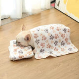 HULIANFU Soft and Fluffy Light Thin Pet Blanket Cute Cartoon Pattern Dog Bed Mat Warm and Comfortable Bed Blanket for Cats Pet Supplies