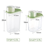 HULIANFU PP Food Storage Box Plastic Clear Container Set with Pour Lids Kitchen Storage Bottles Jars Dried Grains Tank 1.9L-2.5L H1211