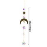 HULIANFU New Indian Style Dreamcatcher Moon Handmade Wind Chimes Wall Ornament Girls Room Decoration Feather Dream Catcher