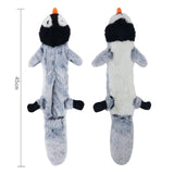 HULIANFU New Cute Plush Toys Squeak Pet Wolf Rabbit Animal Plush Toy Dog Chew Squeaky Whistling Involved Squirrel Dog Toys