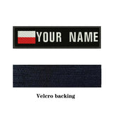 HULIANFU National Flag 10X2.5cm Embroidery Custom Name Text Patch Stripes Badge Iron On Or Sew On Or Velcros Patches For