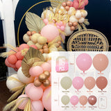 HULIANFU Macaron Pink Balloon Garland Arch Kit Wedding Birthday Party Decoration Kids Globos Rose Gold Confetti Latex Ballon Baby Shower