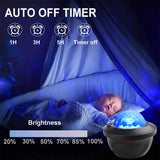 HULIANFU LED Star Galaxy Projector Starry Sky Night Light Built-in Bluetooth-Speaker For Home Bedroom Decoration Kids Valentine  Daygift