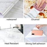 HULIANFU 2023 Marble Wallpaper Rolls for Kitchen Furniture Refurbish Room Decor Wall Decorative Vinyl Self Adhesive Wall Stickers Home Decor