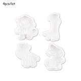 HULIANFU Jungle Safari Animal Silicone Cake Mould 3D Safari Animal Shape Fondant Cake Mousse Baking Mold for Birhtday Party Baby Shower