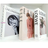 HULIANFU Ins Fashion Fake Books for Decoration Home Decor Coffee Table Book Simulation Prop Book Model Hotel Room Unopenable Box Book