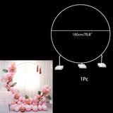HULIANFU Square Wedding Arch Background Prop Single Arch Recyclable PVC Ring Outdoor Lawn Weding Flower Door Rack Wedding Birthday Decor