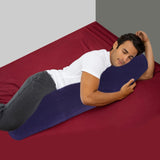 HULIANFU Man Sleeping Hugging Pillow 86cm Long Round Inflatable Bolster Roll Wedge Cushion For Back Neck And Spine Relief During Sleep