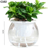 HULIANFU Self Watering Planter Pots Mini Round Design Succulent Plant Pot Indoor Home Garden Modern Decorative Pot Garden Supplies FU