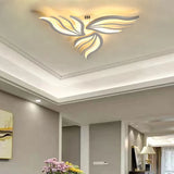 HULIANFU Modern LED Ceiling Lights Dimmable Bedroom Chandelier Lamp Flower-Shape Design With Remote Control Study Hotel Ceiling Lamps