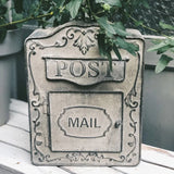 HULIANFU Outdoor Metal Mailbox For Storing Messages Leaving Message Decorate Your Home and Office Retro Rustic Mailbox