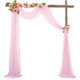 HULIANFU Wedding Arch Chiffon Drapes Photography Background Decorations Wedding Home Garden Party Decor Pendant Wall Decoration 70*550Cm