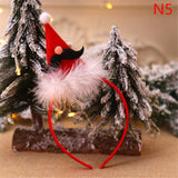 HULIANFU 2023 Christmas Headbands Santa Tree Elk Antlers Headband Kids Adult Headwear Reindeer Ornaments Christmas Decor Party Cosplay Gifts