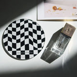HULIANFU Nordic Ins Coffee Shop Simple Chessboard Lattice Acrylic Coaster Model Room Soft Photo Props Home Decoration
