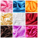 HULIANFU Satin Fabric Eight-heddle Imitation Silk Cloth 17 Colors Gift Box Lining Background Cloth Handmade DIY Accessories