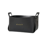 HULIANFU Nordic Ins Shoe Cabinet Porch Key Cosmetic Desktop Large Storage Box Basket PVC Leather Ornaments Snacks Home Creativity 2003