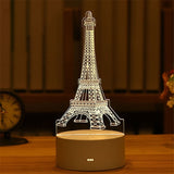 HULIANFU Romantic Love 3D Acrylic Led Lamp for Home Children Night Light Table Lamp Birthday Party Decor Valentine Day Bedside Lamp