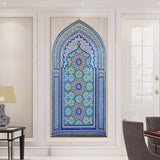 HULIANFU  Simulation Of Gilt Leaves DIY Door Stickers Home Decoration Wall Sticker Kitchen Art Mural Peel &amp; Stick Waterpoof PVC Wallpaper