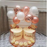 HULIANFU Mini Confetti Balloon Cake Topper Birthday Wedding Party Baby Shower Birthday Decoration Gold Party Decorations