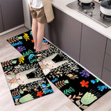 HULIANFU Modern Kitchen Mat Home Entrance Doormat Hallway Bedroom Living Room Decoration Floor Carpet Balcony Bathroom Anti-Slip Long Rug