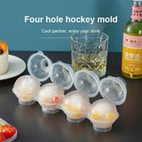 HULIANFU Round 4 Cavity Ice Mould Ice Ball Maker DIY Ice Cream Mold Plastic Whiskey Ice Cube Tray Bar Accessories Tool форма для льда