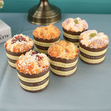 HULIANFU Simulation Cake Artificial Bread Cake Home Decoration Display Wedding Sweet Decortion 6pcs