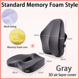 HULIANFU Memory Foam Seat Cushion Orthopedic Pillow Office Chair Cushion Lumbar Cushions Car Seat Butt Hemorrhoid Coccyx Vertebra Sets
