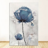 HULIANFU Scandinavian Flower Canvas Art Abstract Painting Print Feather Decoration Picture for Living Room Nordic Home Decor Wall Poster