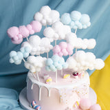 HULIANFU Rainbow Cake Topper Star Cloud Cupcake Decor Sofa Clay Cake Decor Baby Shower One 1st Happy Birthday Party Decor Kids Girl Boy