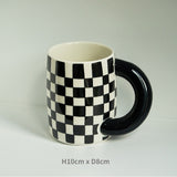 HULIANFU Korean Style Fatty Mug Design Splash Ink Ceramic Cup Spot Mugs Simple Coffee Mug Couple Cups  Coffee Mugs Tea Drinkware