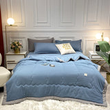 HULIANFU NEW Blanket Soft Premium Cotton Quilt Blanket Queen King Size Air Conditioning Quilt