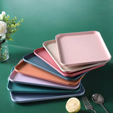 HULIANFU Nordic Plastic Rectangle Desktop Storage Tray Snack Drinking Tray Plate