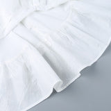 Halter Halloween Cosplay Costumes Gothic Lolita Party Dress White Black Flare Sleeve Fairy Princess Ruffle Cake Kawaii Dresses