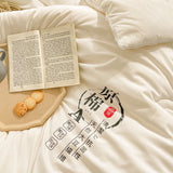 HULIANFU Soybean Fiber Filling Spring Summer Quilt 100% Cotton Fabric Quilting Comforter for Baby Mother Single Double Blanket 100x150