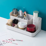 HULIANFU Makeup Organizer Bathroom Storage Box Cosmetic Organiser Office Desktop Make Up Jewelry Storage Box Sundries Container