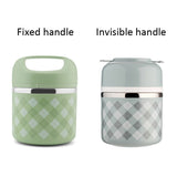 HULIANFU Portable Stainless Steel Thermal Lunch Box for Food Office Lunchbox Bento Boxs Thermos Lunch Box Food Container with Lunch Bag