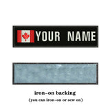 HULIANFU National Flag 10X2.5cm Embroidery Custom Name Text Patch Stripes Badge Iron On Or Sew On Or Velcros Patches For