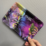 HULIANFU Metal Rolling Tray Portable Rolling Plate for Smoking-180*125mm/7*5in