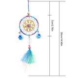 HULIANFU New Indian Style Dreamcatcher Moon Handmade Wind Chimes Wall Ornament Girls Room Decoration Feather Dream Catcher